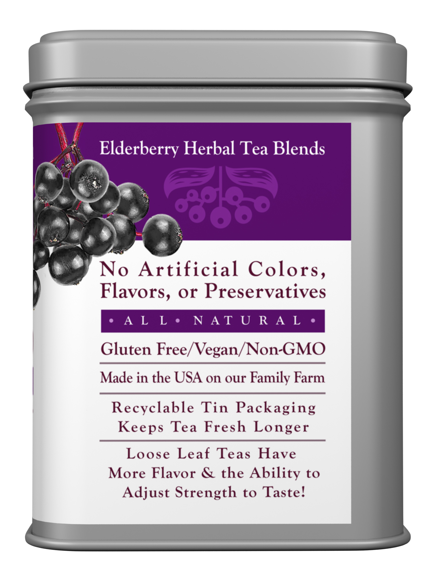 Elderberry Fruit Blend Tea Tin - Image 3