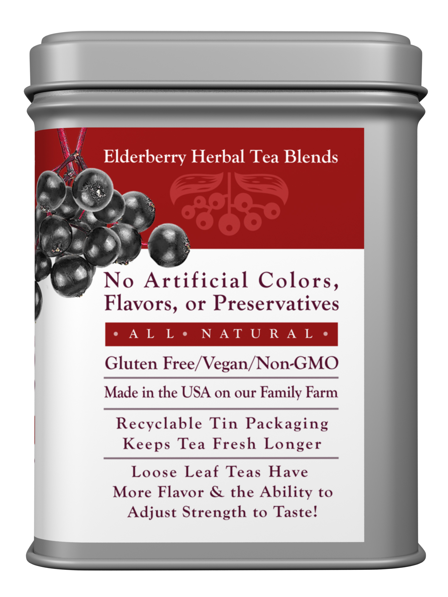 Elderberry Hibiscus Mate Terere' Tea Tin - Image 3