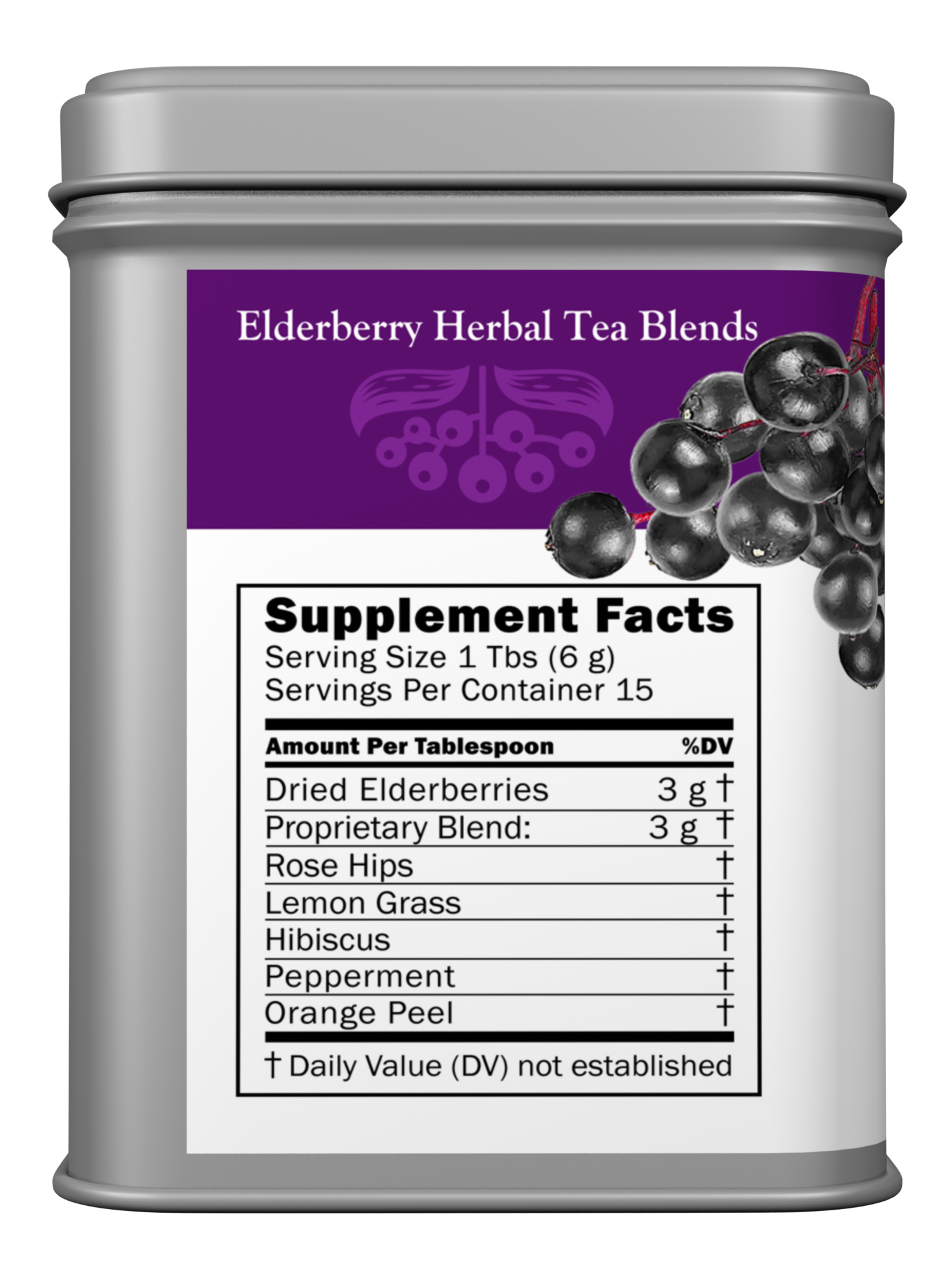 Elderberry Fruit Blend Tea Tin - Image 2