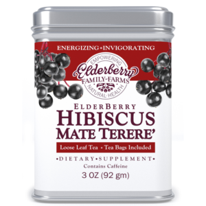 Elderberry Hibiscus Mate Terere' Tea Tin