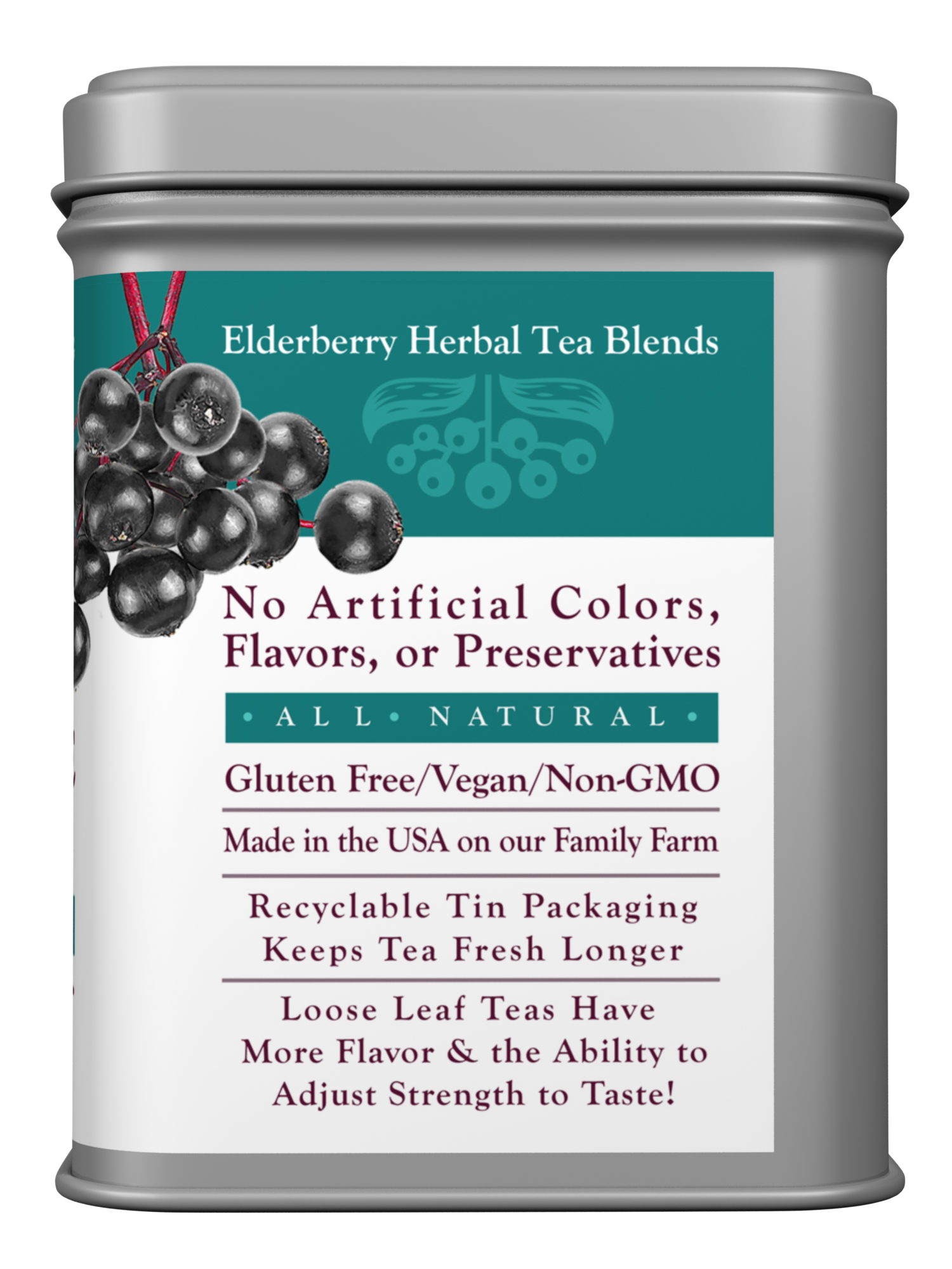 Elderberry Chamomile Rose Tea Tin - Image 3