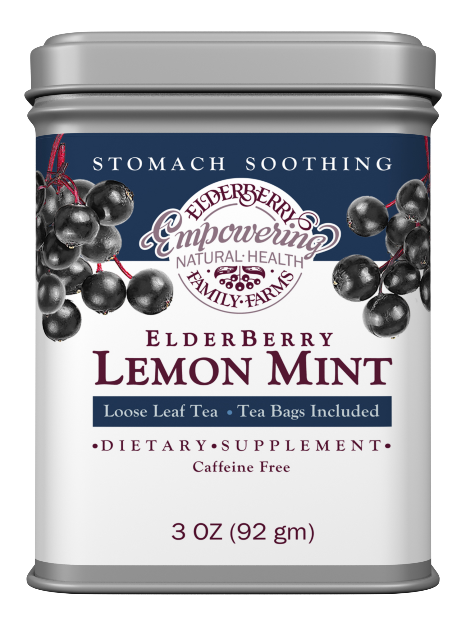 Elderberry Lemon Mint Tea Tin Elderberry Family Farms