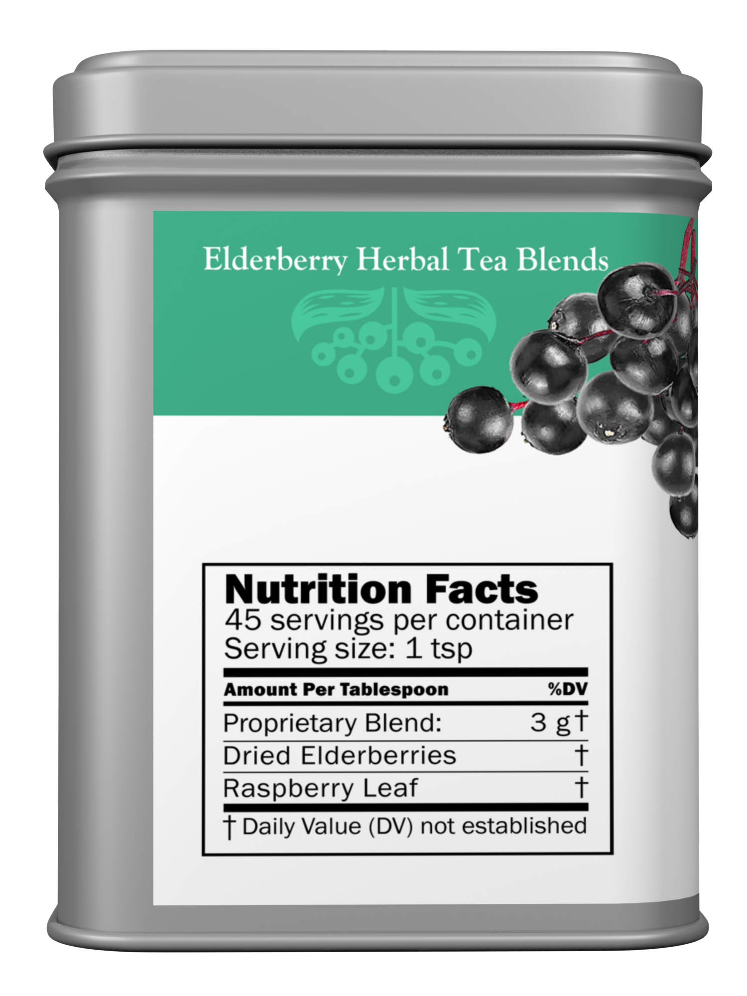 Elderberry Raspberry Leaf Tea Tin - Image 2