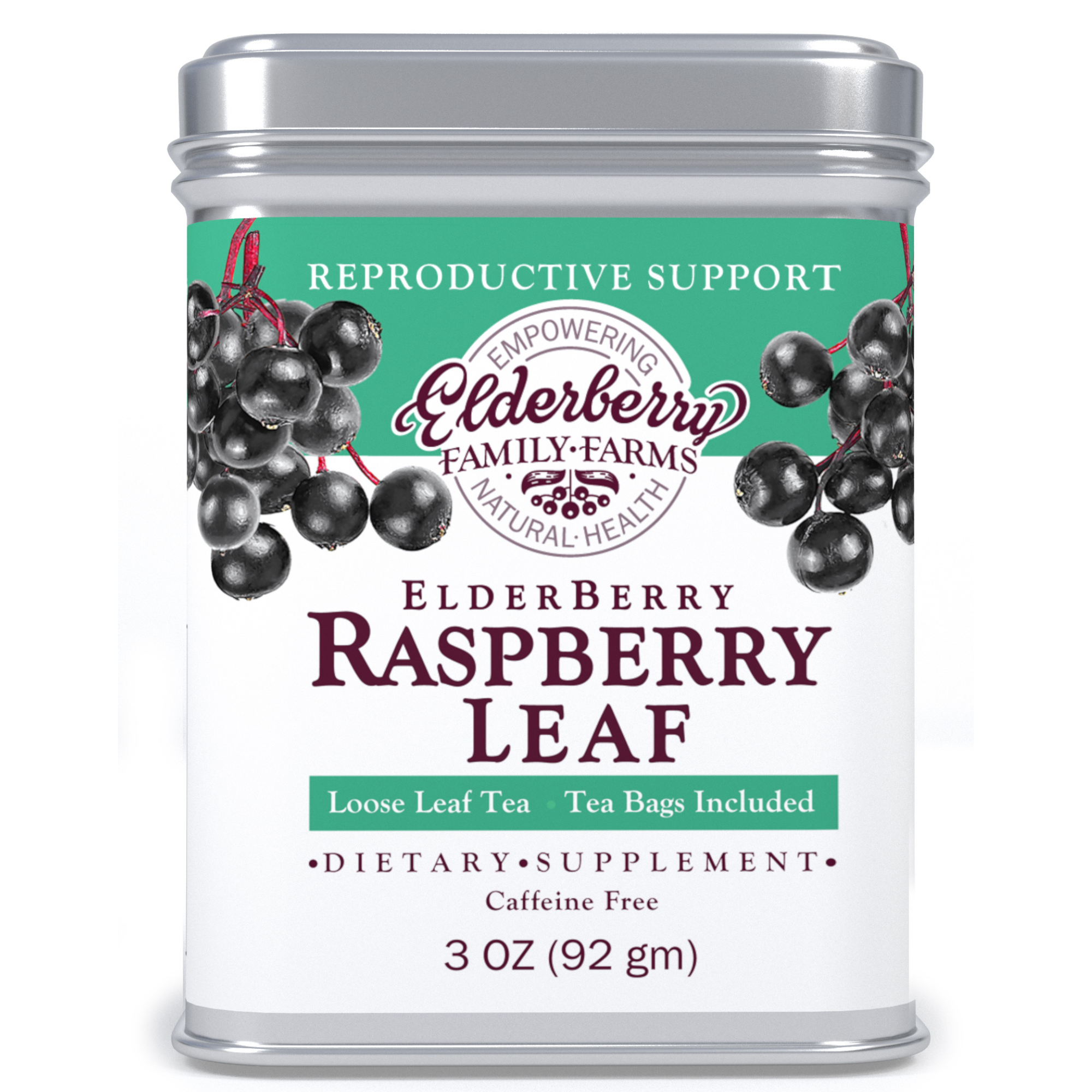 Elderberry Raspberry Leaf Tea Tin