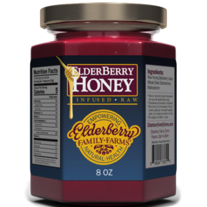 Elderberry Infused Raw Honey