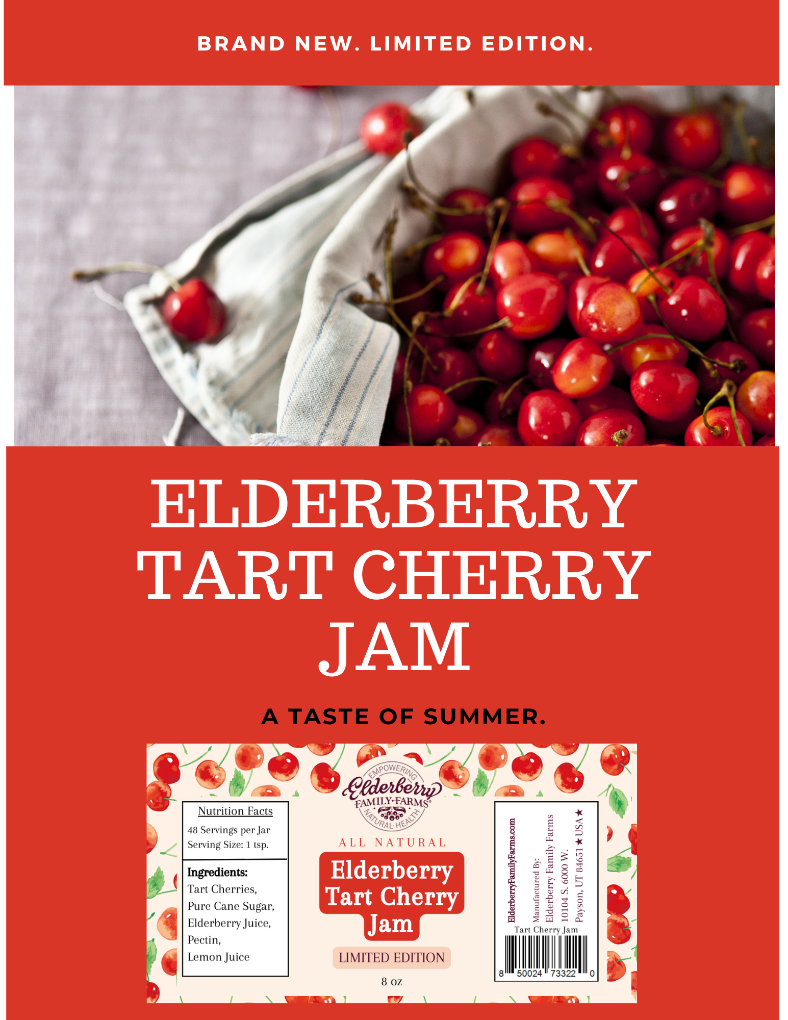 Elderberry Tart Cherry Jam - Image 4