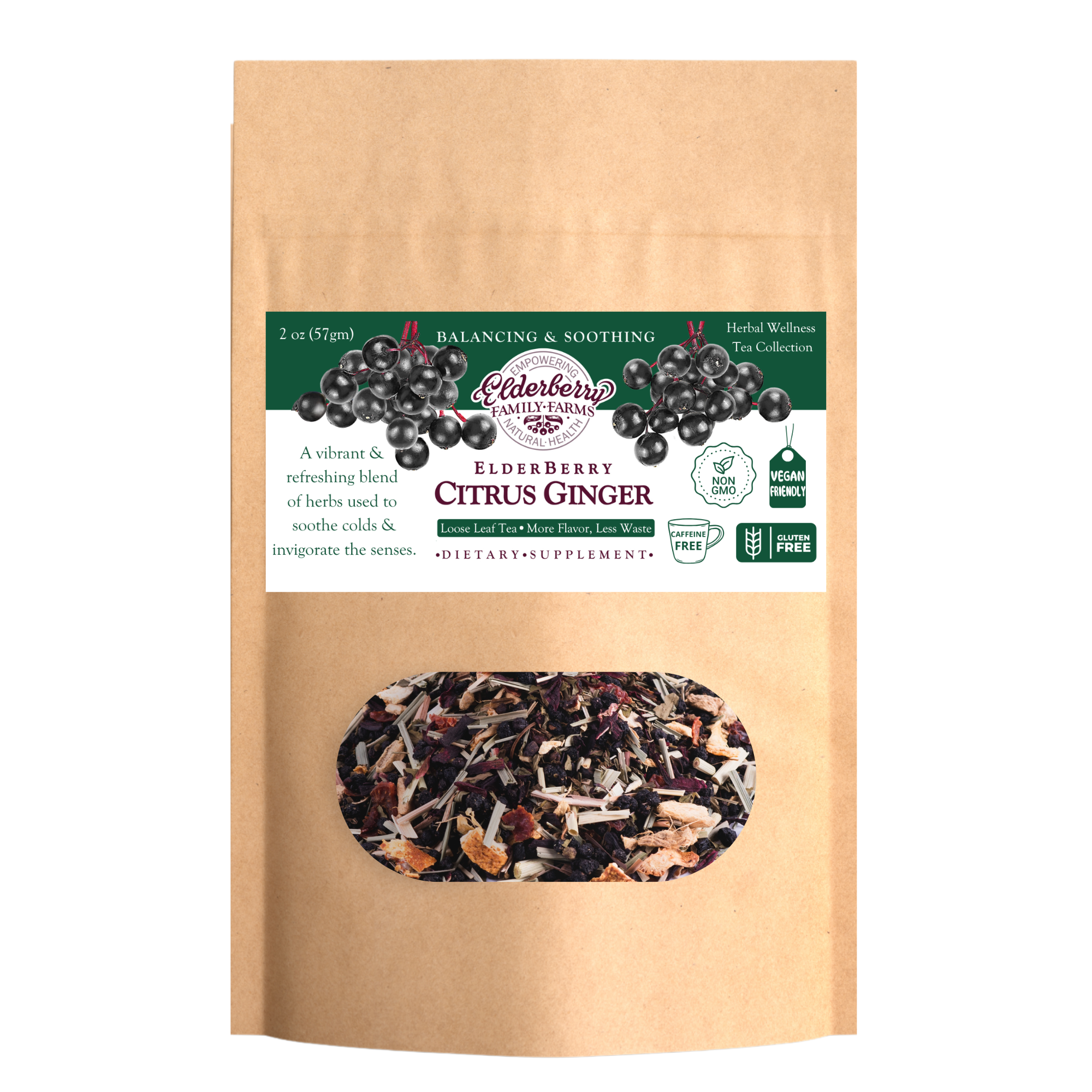 Elderberry Citrus Ginger Tea Refill Bag