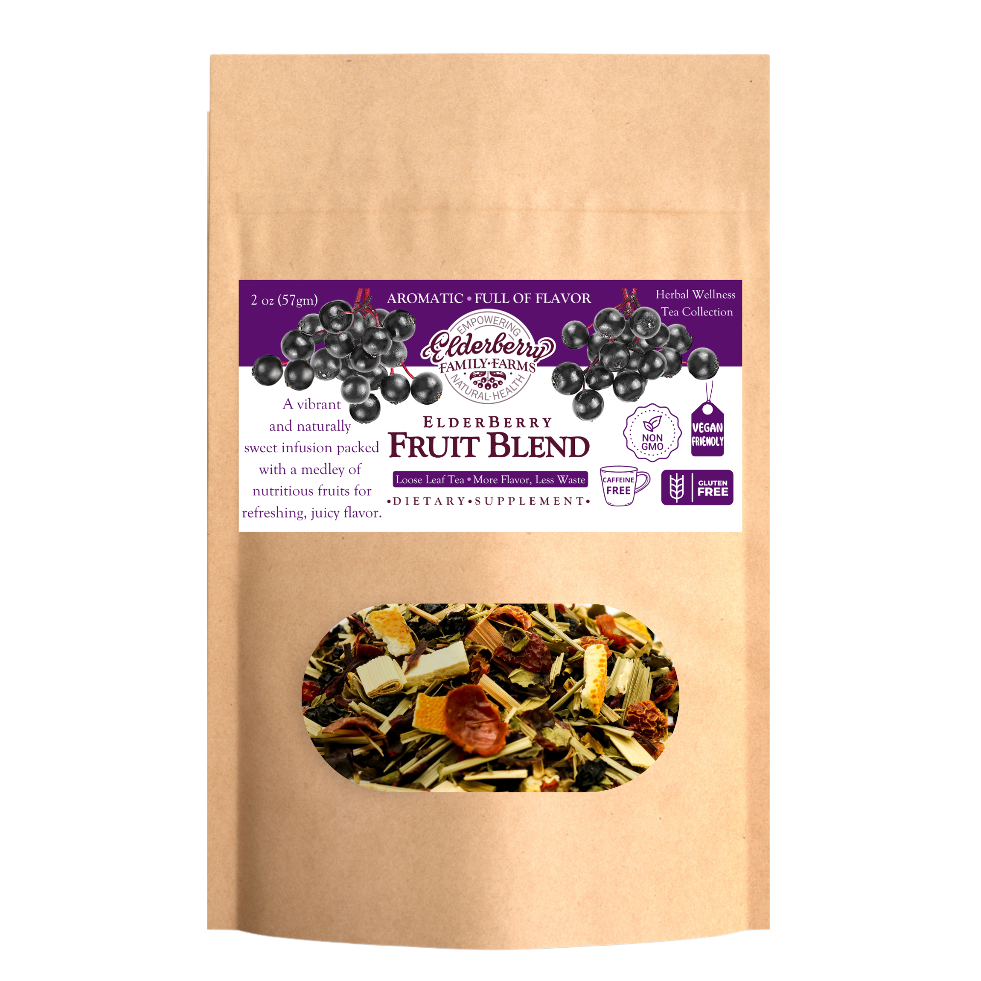 Elderberry Fruit Blend Tea Refill Bag