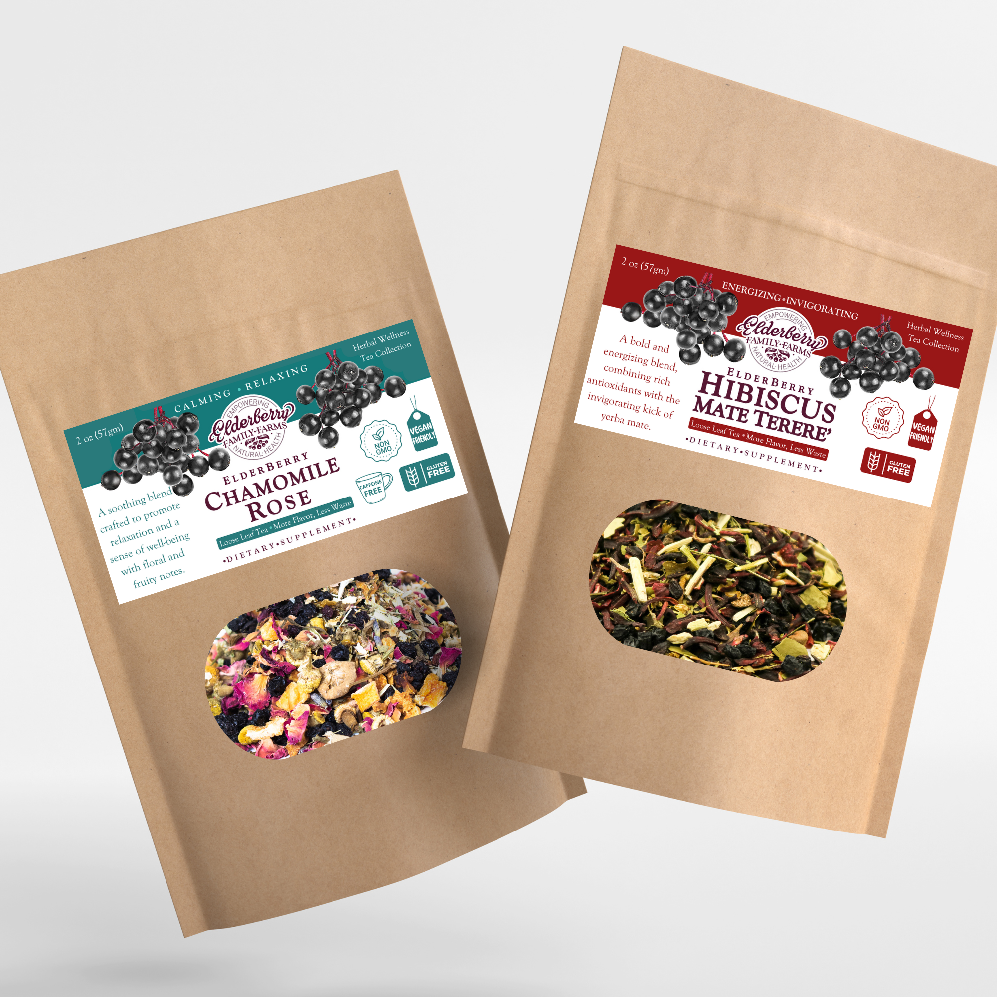 Elderberry Rosemary Ginseng Tea Refill Bag - Image 3